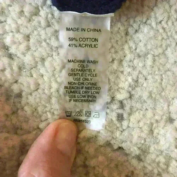 Two by Vince Camuto navy long sleeve v neck oversized sweater L - Picture 7 of 7